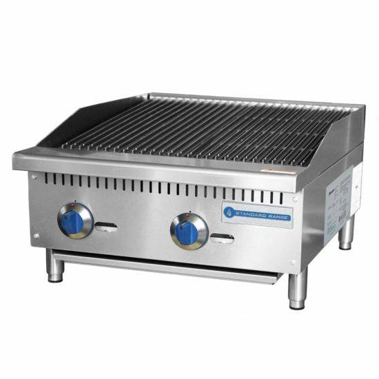 Standard Range SR-CB24-M 24" Gas Countertop Radiant Charbroiler, 70,000 BTU - Top Restaurant Supplies