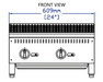 Standard Range SR-CB24-M 24" Gas Countertop Radiant Charbroiler, 70,000 BTU - Top Restaurant Supplies