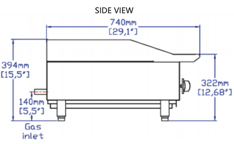 Standard Range SR-CB24-M 24" Gas Countertop Radiant Charbroiler, 70,000 BTU - Top Restaurant Supplies