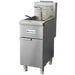 Standard Range SR-F3-NG Natural Gas Stainless Steel 40 lb. Floor Fryer, 90,000 BTU - Top Restaurant Supplies