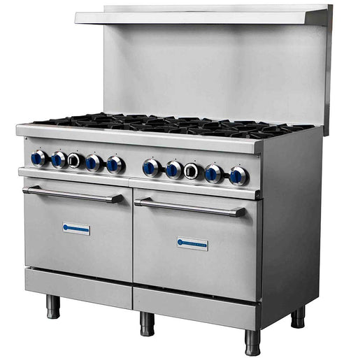 Standard Range SR-R48-NG 48" Natural Gas Commercial Range with 8 Burner, 2 Oven, 306,000 BTU - Top Restaurant Supplies