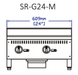 Standard Range SR-G24-M 24" Commercial Countertop 2 Burner Gas Griddle with Manual Control, 60,000 BTU - Top Restaurant Supplies