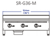 Standard Range SR-G36-M 36" Commercial Countertop 3 Burner Gas Griddle with Manual Control, 90,000 BTU - Top Restaurant Supplies