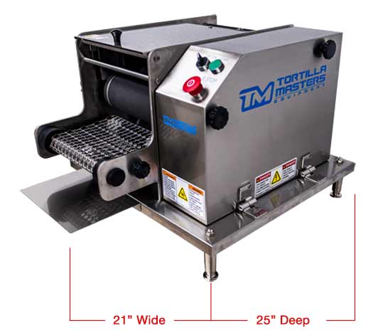 Tortilla Masters TM105 Ventura Flex Tabletop Corn Tortilla Machine - Top Restaurant Supplies