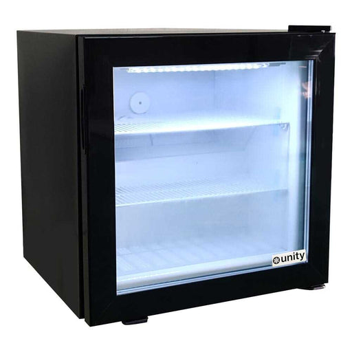 Unity U-CF2 24" Black Glass Swing Door Countertop Display Freezer, 2 cu ft - TOP RESTAURANT SUPPLIES