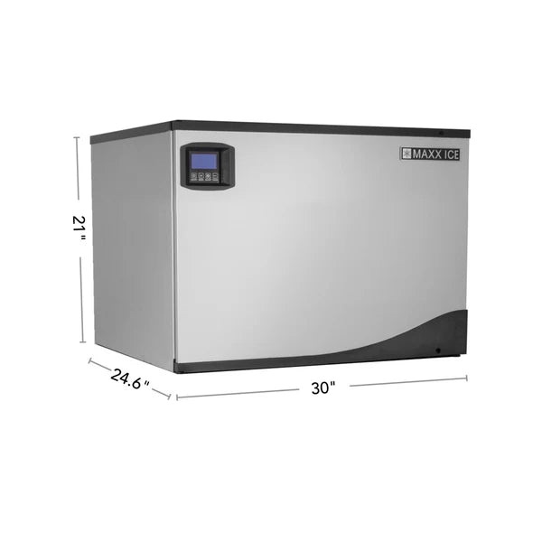 Maxx Ice MIM370N-B580N Intelligent Series Modular Ice Machine, 30"W, 373 lbs, Energy Star, in Stainless Steel