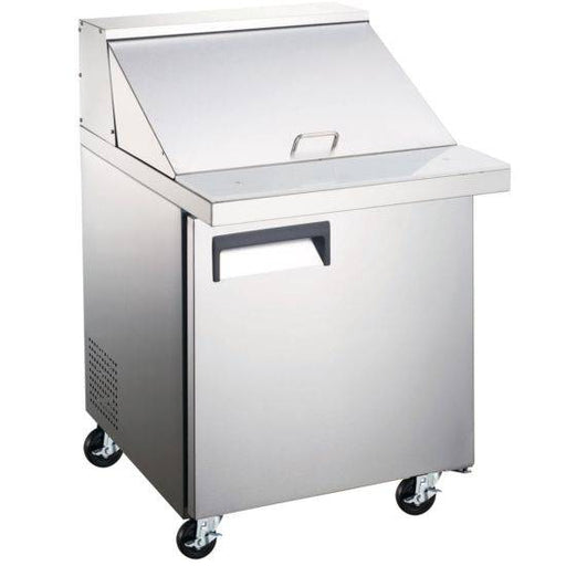 Universal Coolers SC-27-BMI 27" Single Door Sandwich Prep Table with 1 Shelf and 9 Pans, Self-Contained - Top Restaurant Supplies