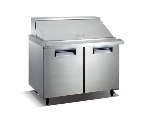 Universal Coolers SC-60-BMI 60.2" Two Door Sandwich Prep Table with 2 Shelves and 24 Pans, Self-Contained - Top Restaurant Supplies