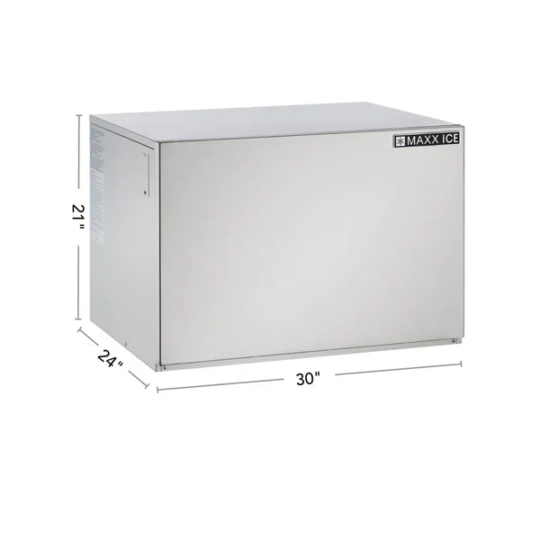 Maxx Ice MIM600B Modular Ice Machine, 30"W, 602 lbs, Full Dice Cubes, in Stainless Steel - Bin Not Included