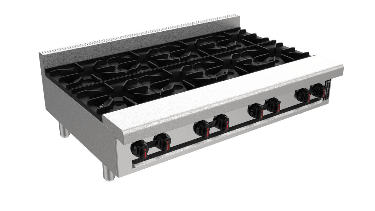 Venancio R48CT-48B 48" Hot Plate with 8 Burners, Restaurant Series - Top Restaurant Supplies