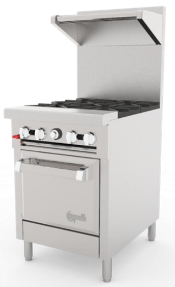 Venancio G24ST-24B 24" Range with 4 VT Burners and 1 Oven - Genesis Series - Top Restaurant Supplies