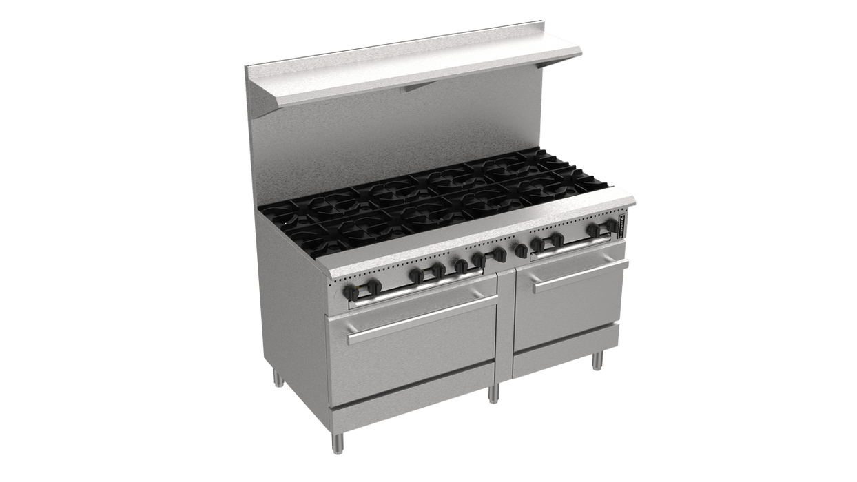 Venancio PRO60G-ST 60" Range with 10 Burners and 2 Oven, Prime Series - Top Restaurant Supplies