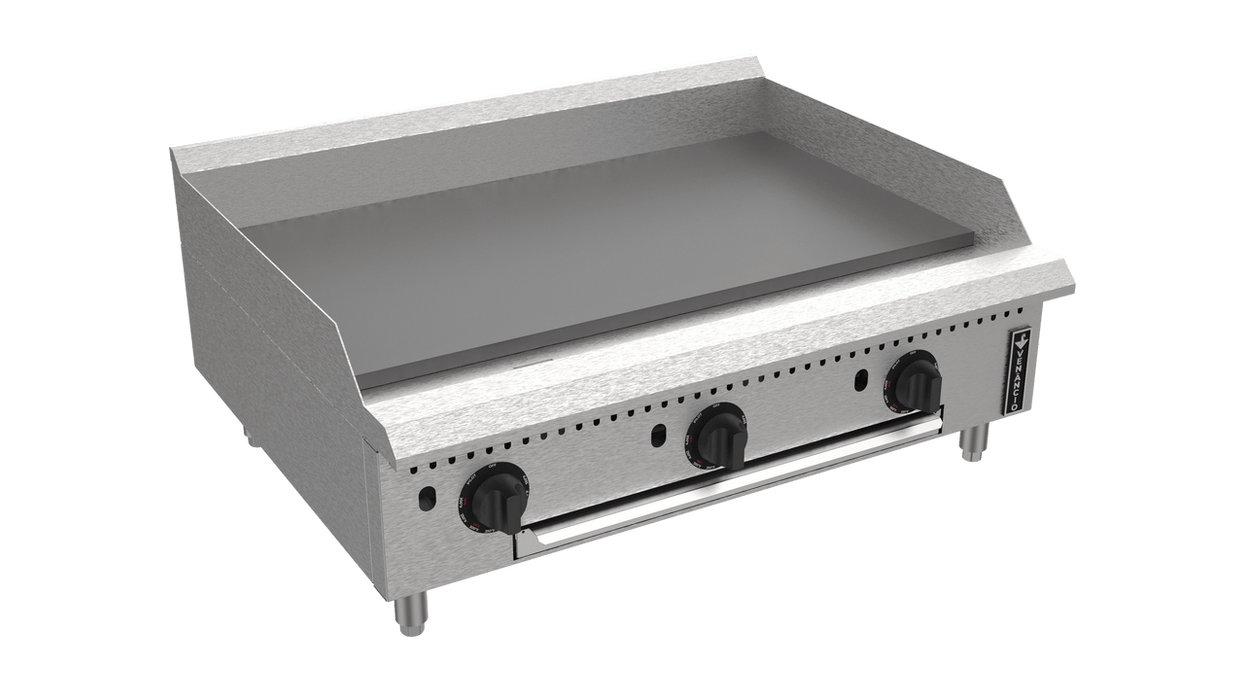 Venancio PGT36G-CT 36" Thermostatic Countertop Griddle with 3 Burners, Prime Series - Top Restaurant Supplies