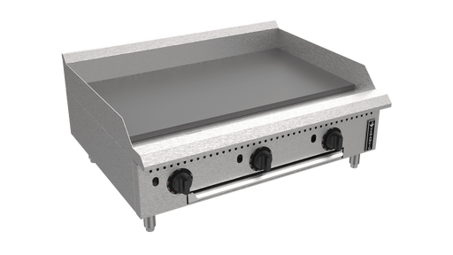 Venancio PGT36G-CT 36" Thermostatic Countertop Griddle with 3 Burners, Prime Series - Top Restaurant Supplies