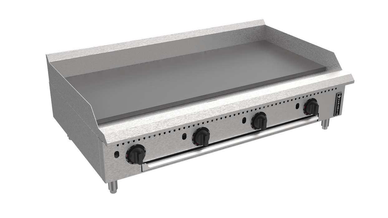 Venancio PGT48G-CT 48" Thermostatic Countertop Griddle with 4 Burners, Prime Series - Top Restaurant Supplies