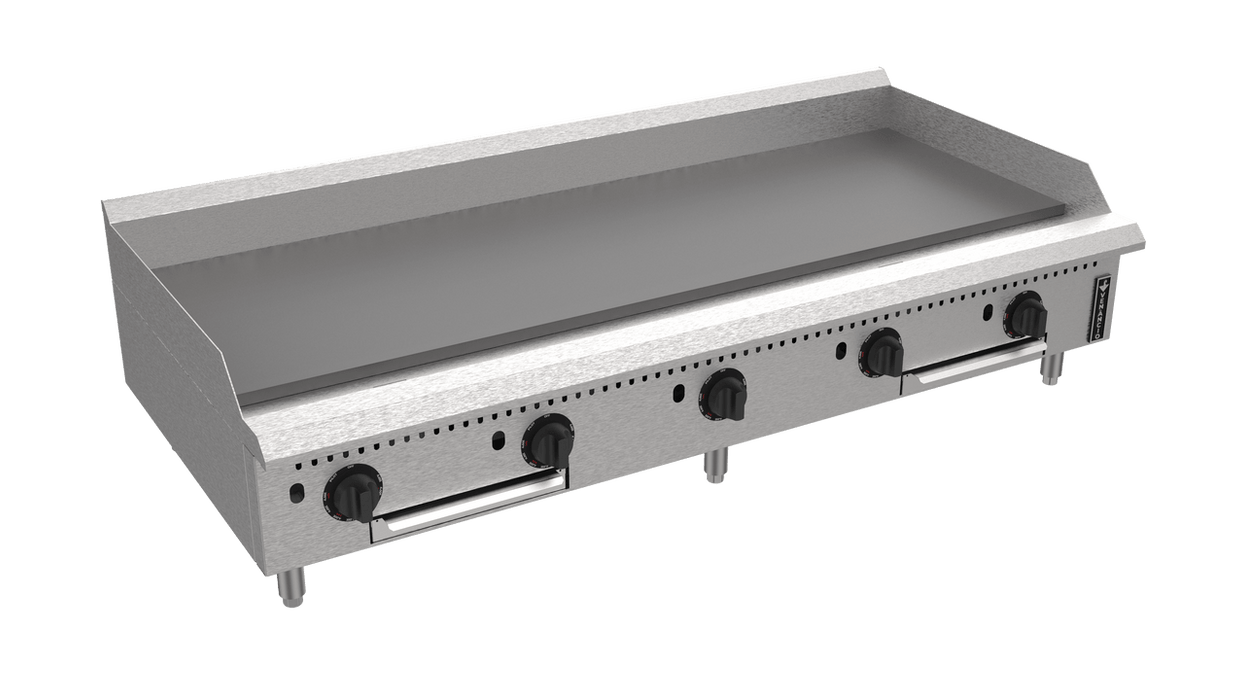 Venancio PGT60G-CT 60" Thermostatic Countertop Griddle with 5 Burners, Prime Series - Top Restaurant Supplies