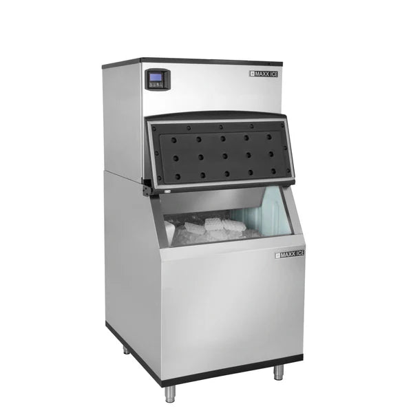 Maxx Ice MIM370NH-B470 Intelligent Series Modular Ice Machine, 30"W, 361 lbs w/470 lb Storage Bin, Stainless Steel