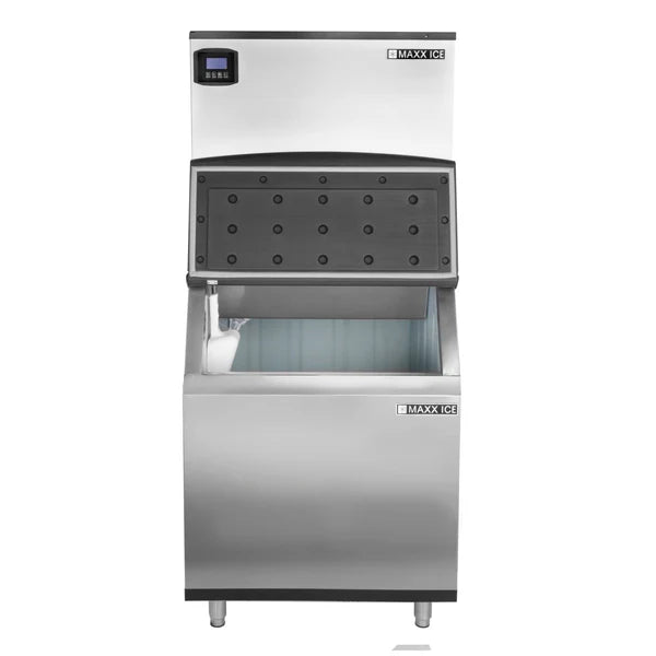 Maxx Ice MIM1000-B580 Intelligent Series Modular Ice Machine, 1000 lbs, Half Dice w/Storage Bin, Stainless Steel