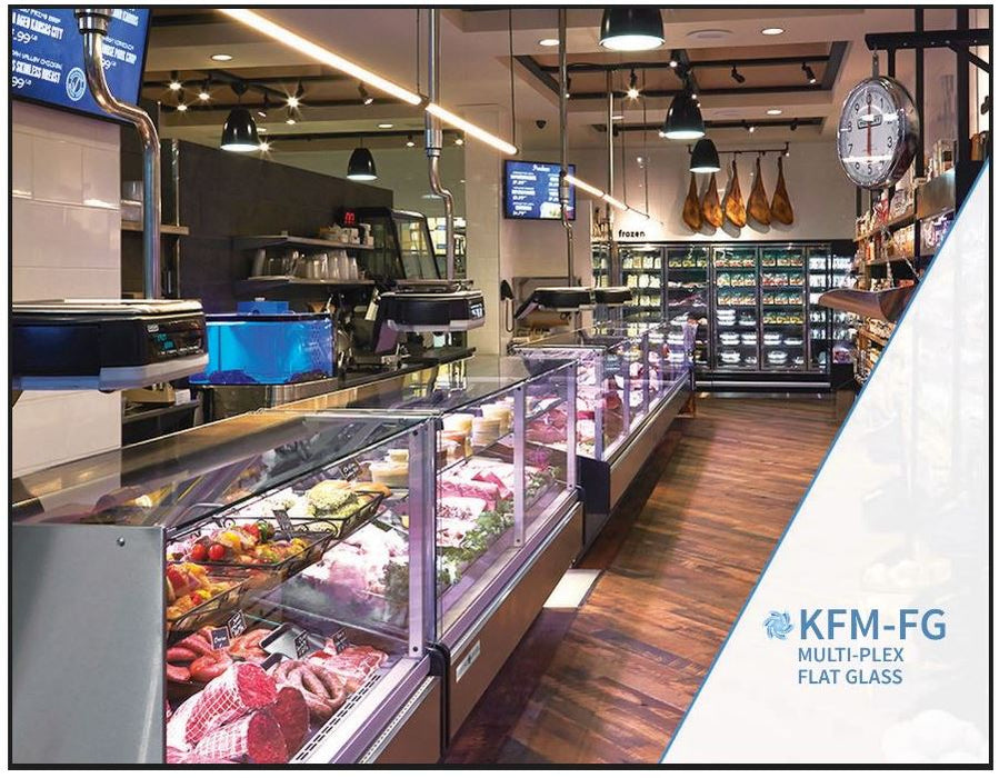 Hydra-Kool KFM-FG-50-S Fresh Meat Flat Glass Deli Case - Top Restaurant Supplies