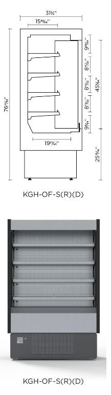 Hydra-Kool KGH-OF-50-S KGH-OF Grab-N-Go High Profile Case - Top Restaurant Supplies