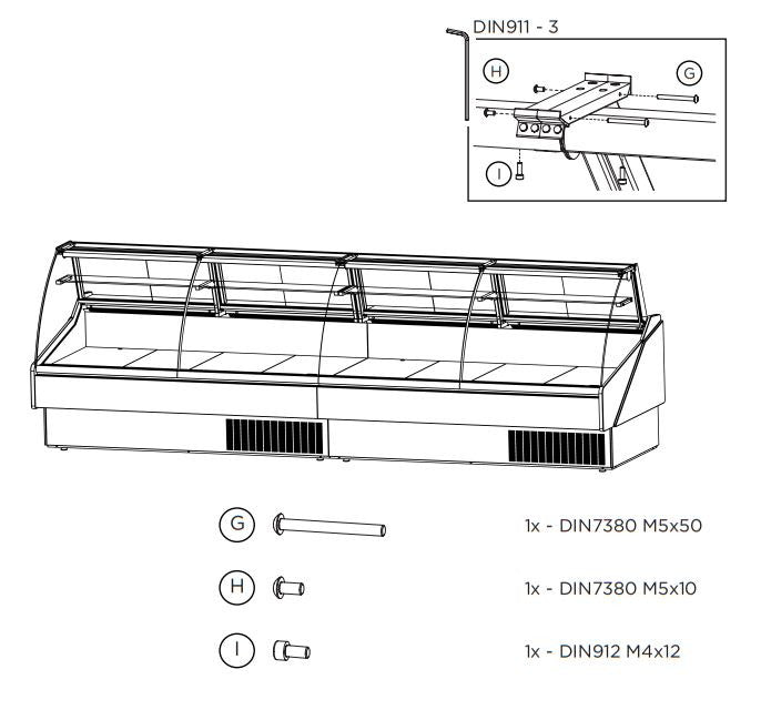 Hydra-Kool KFM-CG-60-S Fresh Meat Curved Glass Deli Case - Top Restaurant Supplies