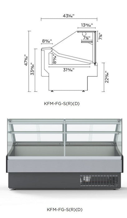 Hydra-Kool KFM-FG-60-S Fresh Meat Flat Glass Deli Case - Top Restaurant Supplies