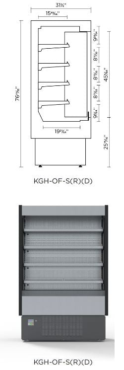 Hydra-Kool KGH-OF-80-S KGH-OF Grab-N-Go High Profile Case - Top Restaurant Supplies