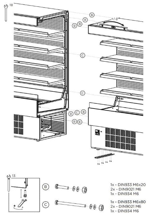 Hydra-Kool KGH-OF-60-S KGH-OF Grab-N-Go High Profile Case - Top Restaurant Supplies