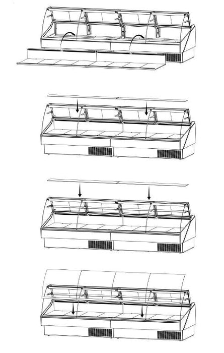 Hydra-Kool KFM-CG-120-S Fresh Meat Flat Glass Deli Case - Top Restaurant Supplies