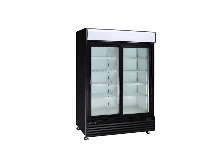 Kool-It KGM-50 Double Glass Door Cooler, 52.3" Wide, 43.8 Cu. Ft. - Top Restaurant Supplies