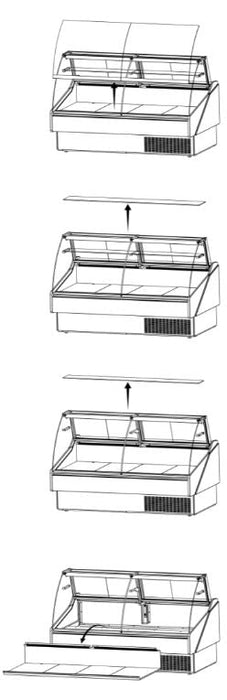 Hydra Kool KPM-CG-100-S Deli Products and Packaged Meat Curved Glass Deli Case - Top Restaurant Supplies