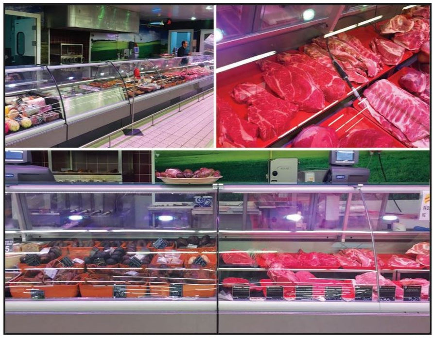 Hydra-Kool KFM-CG-80-S Fresh Meat Curved Glass Deli Case - Top Restaurant Supplies