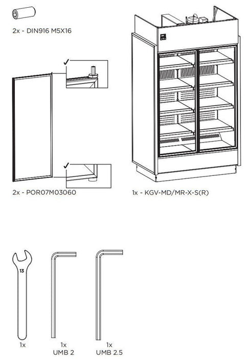 Hydra Kool KGV-MR-2-S High Volume Grab-N-Go Case Self Contained - Top Restaurant Supplies