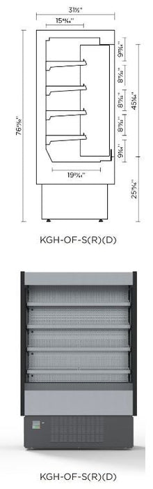 Hydra-Kool KGH-OF-60-S KGH-OF Grab-N-Go High Profile Case - Top Restaurant Supplies