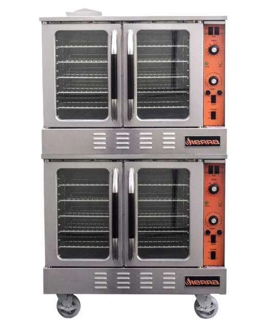 Sierra SRCO-2 65.62” Double Full Size Electric Convection Oven - Top Restaurant Supplies