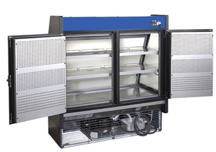 Hydra-Kool KGL-RS-60-S Grab-N-Go Low Profile Case with Front and Rear Loading and Electric Shutter - Top Restaurant Supplies