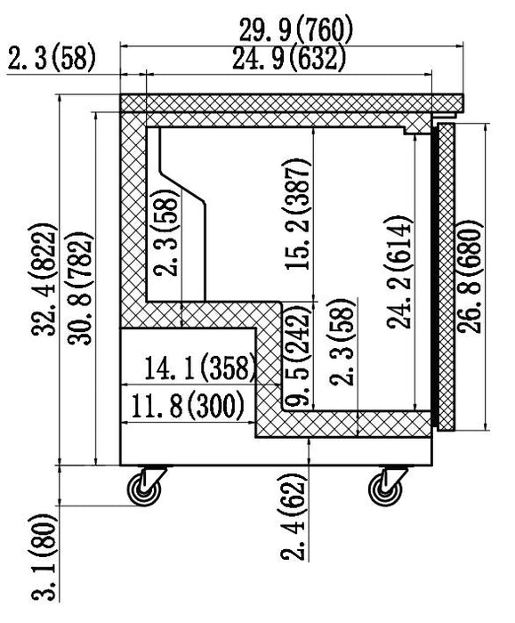 IKON IUC28F Undercounter Freezer, 27.8" Wide, 5.4 Cu. Ft. - Top Restaurant Supplies