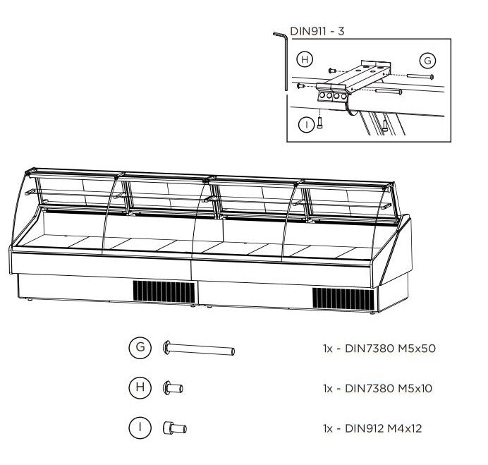 Hydra-Kool KFM-CG-120-S Fresh Meat Curved Glass Deli Case - Top Restaurant Supplies