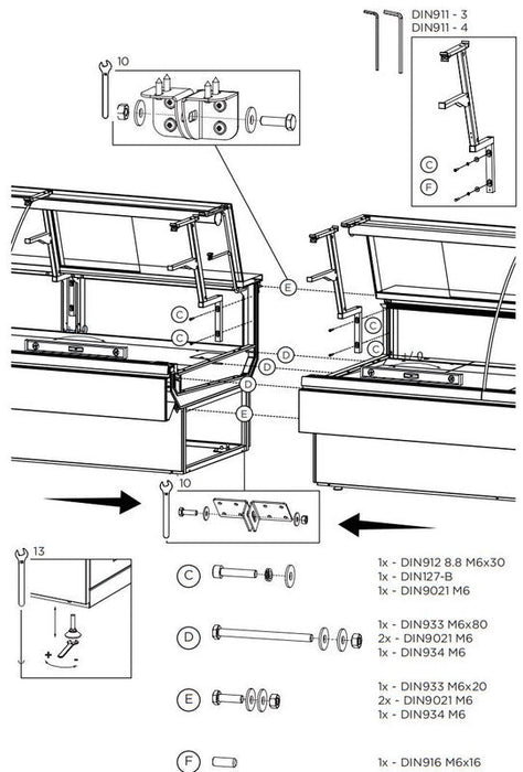 Hydra-Kool KFM-FG-100-S Fresh Meat Flat Glass Deli Case - Top Restaurant Supplies