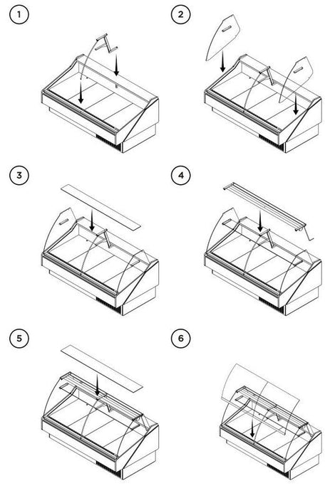 Hydra-Kool KFM-FG-60-S Fresh Meat Flat Glass Deli Case - Top Restaurant Supplies