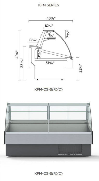 Hydra-Kool KFM-CG-60-S Fresh Meat Curved Glass Deli Case - Top Restaurant Supplies