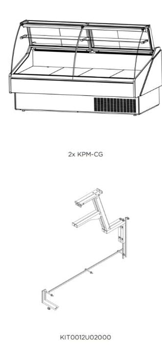 Hydra Kool KPM-CG-100-S Deli Products and Packaged Meat Curved Glass Deli Case - Top Restaurant Supplies