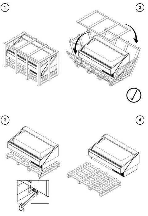 Hydra-Kool KFM-FG-100-S Fresh Meat Flat Glass Deli Case - Top Restaurant Supplies