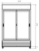 Kool-It KSM-50 Double Glass Door Cooler, 52.4" Wide, 40.8 Cu. Ft. - Top Restaurant Supplies