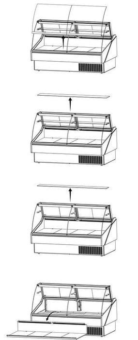 Hydra-Kool KFM-FG-60-S Fresh Meat Flat Glass Deli Case - Top Restaurant Supplies