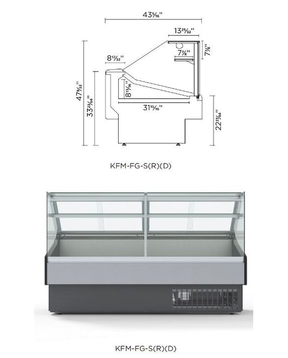 Hydra-Kool KFM-CG-120-S Fresh Meat Flat Glass Deli Case - Top Restaurant Supplies