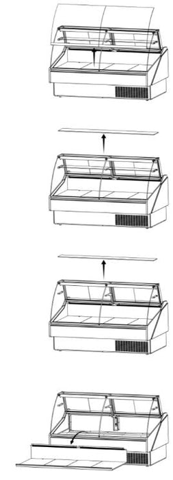 Hydra Kool KPM-OF-100-S Open Front Deli Case - Top Restaurant Supplies