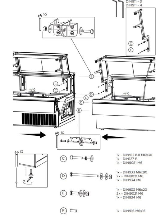 Hydra Kool KPM-CG-60-S Deli Products and Packaged Meat Curved Glass Deli Case - Top Restaurant Supplies