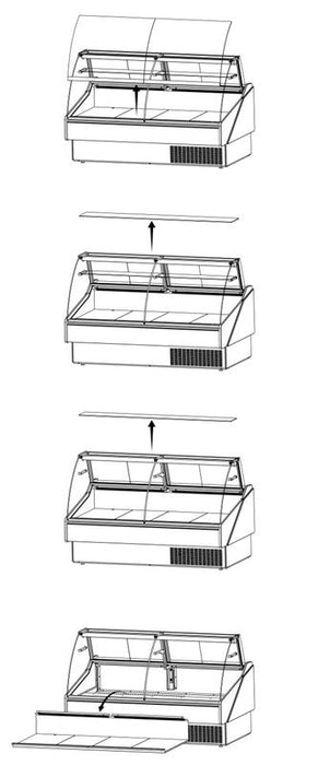 Hydra Kool KPM-OF-80-S Open Front Deli Case - Top Restaurant Supplies