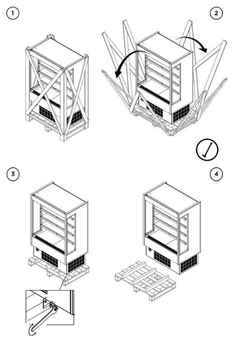 Hydra-Kool KGH-OF-60-S KGH-OF Grab-N-Go High Profile Case - Top Restaurant Supplies